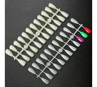 C12rtive Pack of 480 Nail Colour Display Tips, Almond Shaped,Artificial Acrylic Nail Tips for Gel and Normal Paint, Durable, Easy to Colour (Natural)