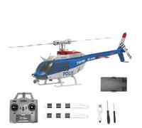 C138 PRO Remote Control Helicopter with One-Touch Inverted Flight, 2.4G 6CH 206 Flybarless RC Helicopter for Adult, Gyro Altitude Hold & Positioning & 3D Stunt
