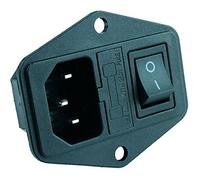 C14 IEC Fused and Switched Inlet Module Plug Switch Male Power Socket Electronics Electrical