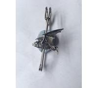 C16 Pipestrelle Bat kilt pin Scarf or Brooch pin pewter emblem 3" 7.5 cm handmade in sheffield
