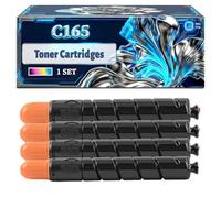 C165 Toner Cartridges Compatible for Canon imagePress C165 C170 C265 C270 Printers, With Chip Large Capacity 90000 Pages (4-Pack BK/C/M/Y)