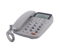 C168 Fixed Telephone Corded Landline Desk Phone Caller Display LCD Office Telephones Big Button For Business Or Home Local Area Code Setting