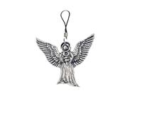 C17 Flying Angel English Pewter Emblem Mobile Phone Charm, 4cm Cord, Gift Packed