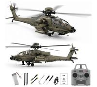 C170 1/48 Scale RC Helicopter, Flybarless 6CH Aircraft with Optical Flow Positioning, Brushless Motor, Altitude Hold,Green,1 Battery