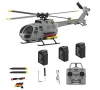 C186S BO105 Remote Controlled Helicopter, 2.4G 6-Channel Flybarless RC Helicopter with Gyro, Altitude Hold, Optical Flow Positioning, Start with One Button, RC Planes Gift for Adults - RTF