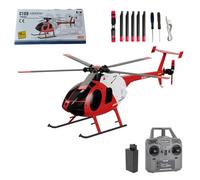 C189 MD500 Little Bird RC Helicopter with 6-Axis Gyro, 2.4G 4CH Brushless US Rescue Variable-Pitch Aerobatic Helicopter with Altitude Hold & Optical Flow Positioning for Enthusiasts - RTF
