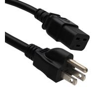 C19 IEC 16A Plug to USA 3 Pin Plug Power Lead Cable Lead 2m Black