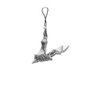 C19 Long Eared Bat English Pewter Emblem Mobile Phone Charm, 4cm Cord, Gift Packed