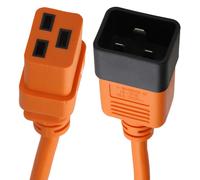 C19 Plug to C20 Socket Server/UPS Extension Cable 16A 250V 0.5m 50cm Orange