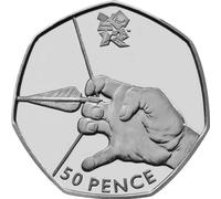 C1BLY's 2012 London Sports Collection Archery 50p Uncirculated 2011 Dated Commemorative Coin, Royal Mint Presentation Card