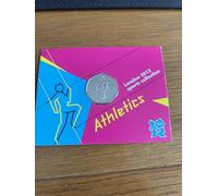 C1BLY's 2012 London Sports Collection Athletics 50p Uncirculated 2011 Dated Commemorative Coin, Royal Mint Presentation Card