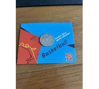 C1BLY's 2012 London Sports Collection Basketball 50p Uncirculated 2011 Dated Commemorative Coin, Royal Mint Presentation Card