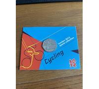 C1BLY's 2012 London Sports Collection Cycling 50p Uncirculated 2011 Dated Commemorative Coin, Royal Mint Presentation Card