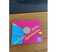 C1BLY's 2012 London Sports Collection Gymnastics 50p Uncirculated 2011 Dated Commemorative Coin, Royal Mint Presentation Card