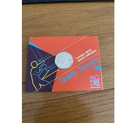 C1BLY's 2012 London Sports Collection Table Tennis 50p Uncirculated 2011 Dated Commemorative Coin, Royal Mint Presentation Card
