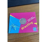 C1BLY's 2012 London Sports Collection Wrestling 50p Uncirculated 2011 Dated Commemorative Coin, Royal Mint Presentation Card