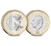 C1BLY's 2024 King Charles III £1 Commemorative Coin, Bees Design, Brilliant Uncirculated, Royal Mint