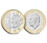 C1BLY's 2024 King Charles III £2 Flowers Commemorative Coin, Royal Mint Uncirculated
