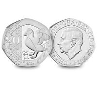 C1BLY's 2024 King Charles III Commemorative 20p Coin, Puffin Design, Royal Mint, Uncirculated