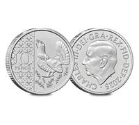 C1BLY'S 2025 King Charles III 10p Caipercaillie Commemorative Coin, Royal Mint, Brilliant Uncirculated, Sealed
