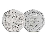 C1BLY's 2025 King Charles III 20p Commemorative Coin, Puffin Design, Royal Mint, Brilliant Uncirculated