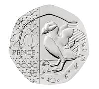 C1BLY's 2025 King Charles III 20p Commemorative Coin, Puffin Design, Royal Mint, Uncirculated