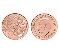 C1BLY's 2025 King Charles III Commemorative 1p Coin, Dormouse Design, Royal Mint, Brilliant Uncirculated