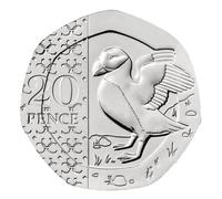 C1BLY's 2026 King Charles III 20p Commemorative Coin, Puffin Design, Royal Mint, Brilliant Uncirculated