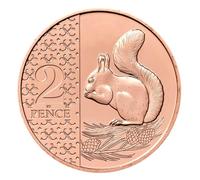 C1BLY's 2026 King Charles III Commemorative 2p Coin, Red Squirrel Design, Royal Mint, Brilliant Uncirculated