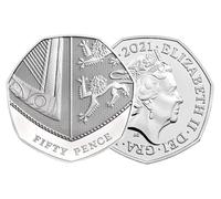 C1BLY's Not Issued For Circulation NIFC 2021 Queen Elizabeth II 50p Coin, Royal Shield Of Arms, Royal Mint, Brilliant Uncirculated from Royal Mint Annual Coin Set