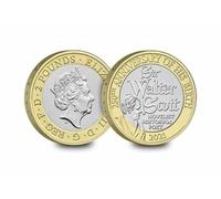 C1BLY's Royal Mint Queen Elizabeth ii Commemorative Royal Mint £2 Coin, Sir Walter Scott, Brilliant Uncirculated Sealed Pack, 2021
