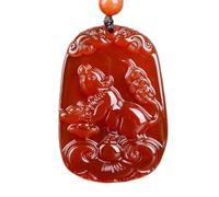 c1lint7785631 Women's Necklaces Men's Necklaces pendant necklace Pure Natural Hand carving Zodiac Pendant Made of agate Gemstone Horoscope Animal Sign Amulet Free adjustment of necklace