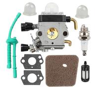 C1Q-S169B Carburetor Kit with Air Filter Gaskets Fuel Line for FS38 FS45 FS46 FS55 FS55R KM55 HL45 KM55R FS74 Suitable for Garden Weed Tools