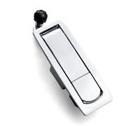 C2-35 Hardware Compression Latch Lock Zinc Alloy Flush Lever Latch Adjustable 1Pcs(Silver No Lock)
