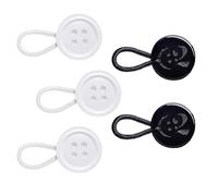 C2 5Pcs Shirt Button Extenders - White & Black - S/M/L - 18L