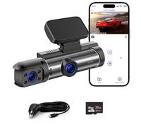 C2 Pro Dual Dash Cam Front and Inside Car Camera, 1080P Car Dashcam, IR Night Vision, 24/7 Parking Monitor, 170° Wide Angle, G-Sensor, Loop Recording, Car Security CCTV Camera (Front + Cabin + 32G)