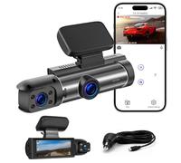 C2 Pro Dual Dash Cam Front and Inside Car Camera, 1080P Car Dashcam, IR Night Vision, 24/7 Parking Monitor, 170° Wide Angle, G-Sensor, Loop Recording, Car Security CCTV Camera (Front + Cabin)