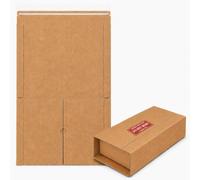 C2 Size Book Postal Wraps for A5 Books, 251x165x(0-60) mm, STRBOXONG Recyclable Cardboard Mailers, Peel & Seal Postal Boxes for Books, Larger Paperbacks and Catalogues (Pack of 20)