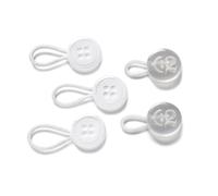 C2 Sustainable Elastic Shirt Collar Extender - 5 Pack Extender for Dress Shirt - White - Size 18L / 7/16" / 11 mm, White, Medium 18L