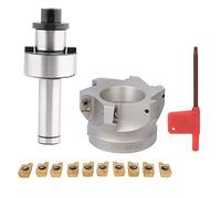 C20 FMB27 Collet Chuck Holder BAP400R 80 27 6 Flute Cutter APMT1604 Milling Inserts High Precision CNC Milling Tool for Metalworking with 6 or 10 Inserts (C20-FMB27+80 Knife Head+1604APMT Knife