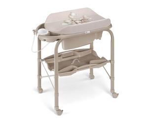 C209-261 Cam - Changing Table - Beige - Soft Changing Mat - from 0-6 Months Old Baby, with Storage, Made in Italy, Changing Diaper Station for Infant and Nursery, Foldable, Portable with 4 Wheels