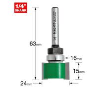 Trend CraftPro Intumescent Recessing Router Cutter, 1/4 in Shank, 24mm