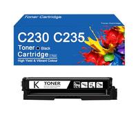C230 4 Color Toner Cartridge High Yield Replacement 006R04387/88/89/90 for XEROX C230 C235 Printers,Without Chip-Black
