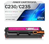 C230/C235 Toner Cartridge, Standard Yield Toner Ink Cartridge Compatible 006R04383/84/85/86 for Xerox C235 C230 C235DNI C230DNI C235/DNI C230/DNI Printer, No Chip(Size:1500Page,Color:Magenta)