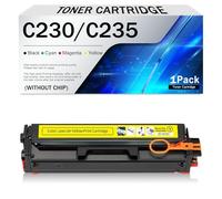 C230/C235 Toner Cartridge, Standard Yield Toner Ink Cartridge Compatible 006R04383/84/85/86 for Xerox C235 C230 C235DNI C230DNI C235/DNI C230/DNI Printer, No Chip(Size:1500Page,Color:Yellow)