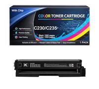 C230 C235 Toner Cartridge with Chip Compatible for Xerox C230/C235 006R04384 006R04383 006R04385 006R04386 High Yield 1500pages Work with C235 C235DNI C230 C230DNI Printers
