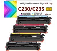 C230 C235 Toner Cartridge (with Chip) for Xerox Replacement 006R04391 006R04392 006R04393 006R04394,4500-5500 Pages High-Yield Toner Compatible with Xerox C235DNI/C230DNI Color Printer (4 Pack)