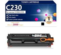 C230/C235 Toner Cartridges Replacement High Capacity 2000 Pages for Xerox C230 C235 Printer 006R04391 006R04392 006R04393 006R04394 (With Chip/No Chip),Black-No Chip