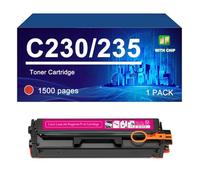 C230 Toner Cartridge Replacement For Xerox C230 C235, With Chip | 006R04383 006R04384 006R04385 006R04386 toner cartridges compatible for Xerox C230 C235 printer, 1500 pages,Magenta-1 Pack