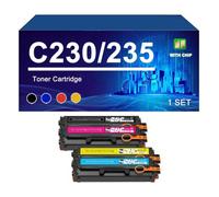 C230 Toner Cartridge Replacement For Xerox C230 C235, With Chip | 006R04383 006R04384 006R04385 006R04386 toner cartridges compatible for Xerox C230 C235 printer, 1500 pages,4 colors-1 Set
